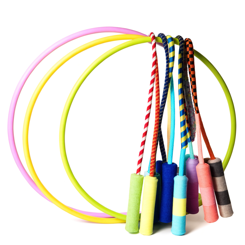 Springseile und Hula-Hoop — Beispielbild, KI-generiert